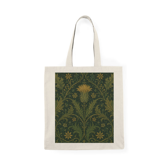 100% Cotton William Morris Forest Green Damask Floral Tote Bag