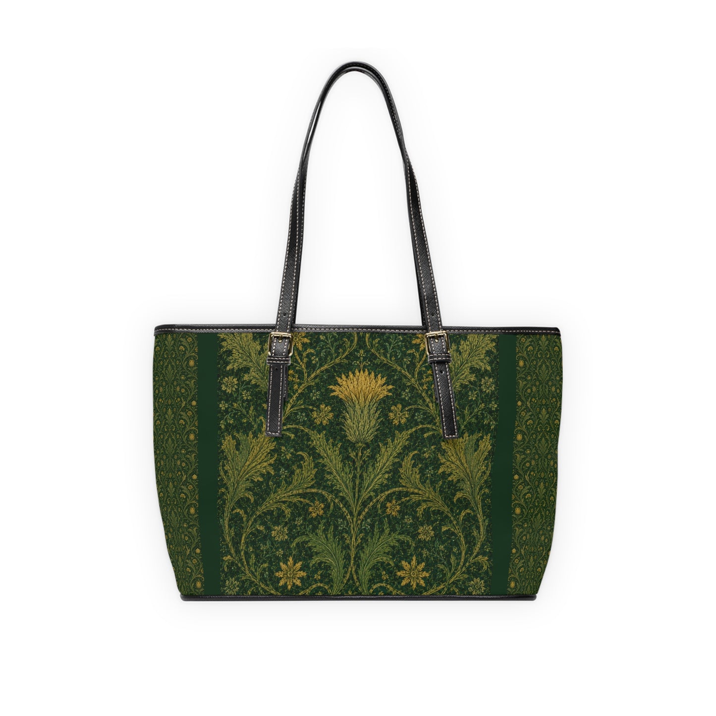 William Morris Forest Green Damask Floral Tote Bag