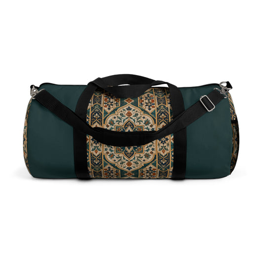 Moroccan Teal Chevron Oriental Gym Duffel Bag