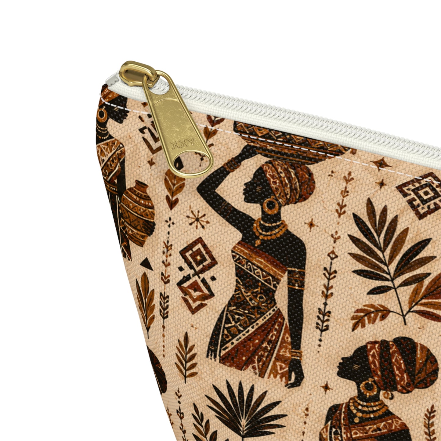 African Woman Figures Accessory Pouch Makeup Bag