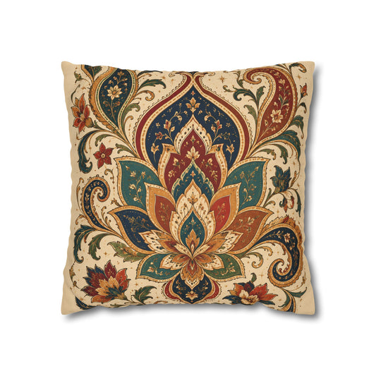 Indian Vintage Paisley Floral Throw Pillow Case Cover