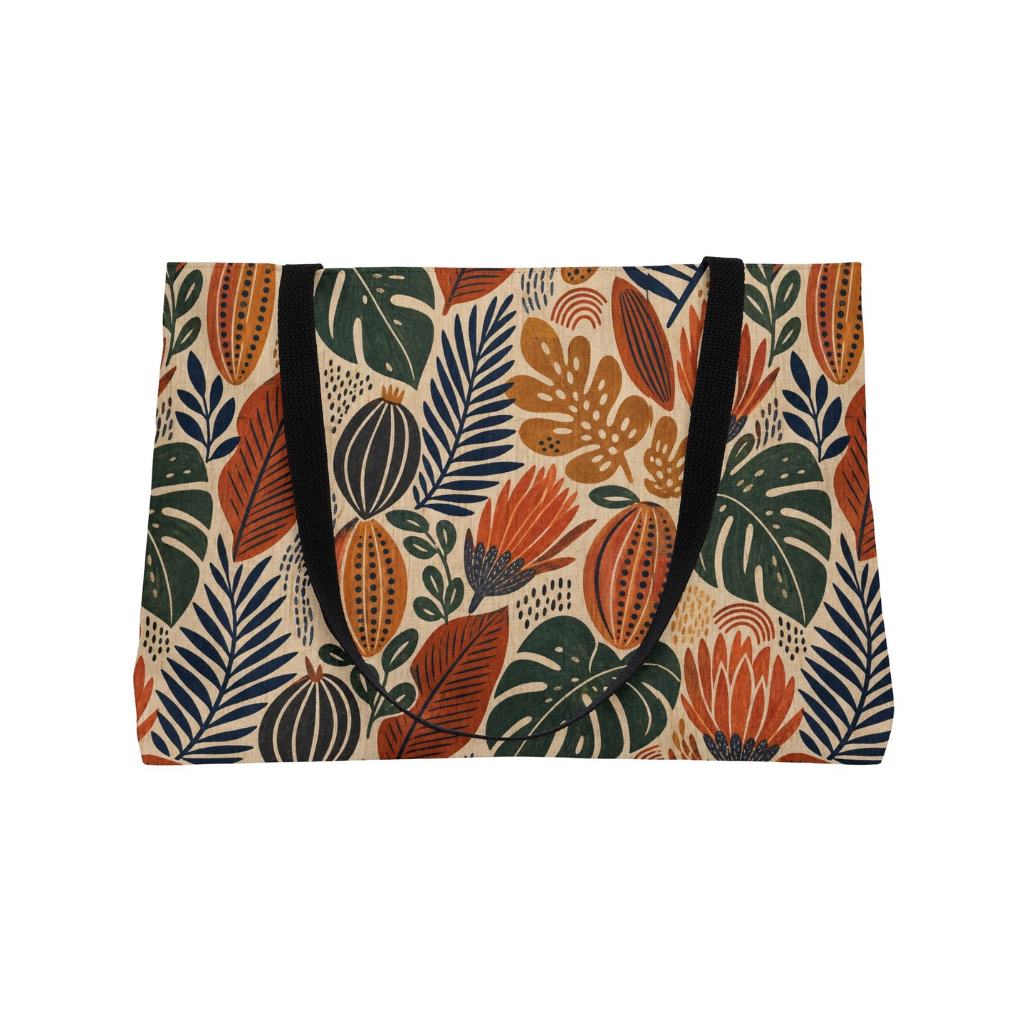 African Tribal Botanical Cacti Leaf Weekender Tote Bag