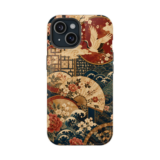 East Asian Floral iPhone Case | Magnetic Impact-Resistant Cases