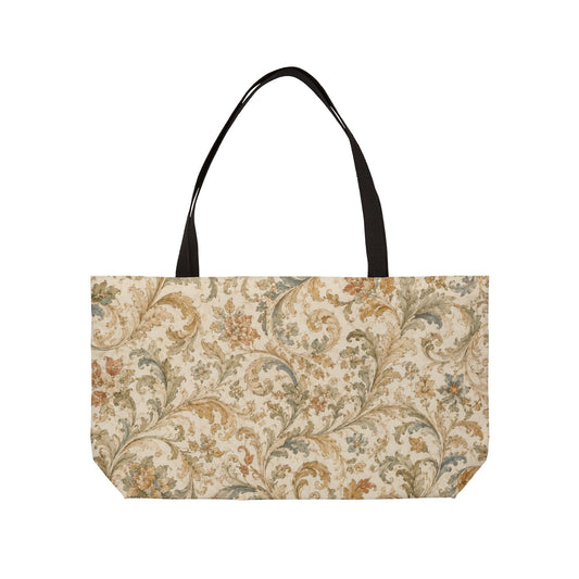 William Morris Floral Scroll Vintage Weekender Tote Bag