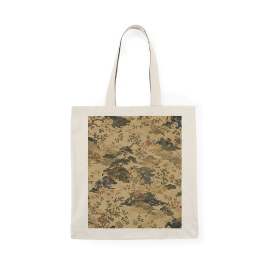 100% Natural Cotton Vintage Japanese Floral Tote Bag