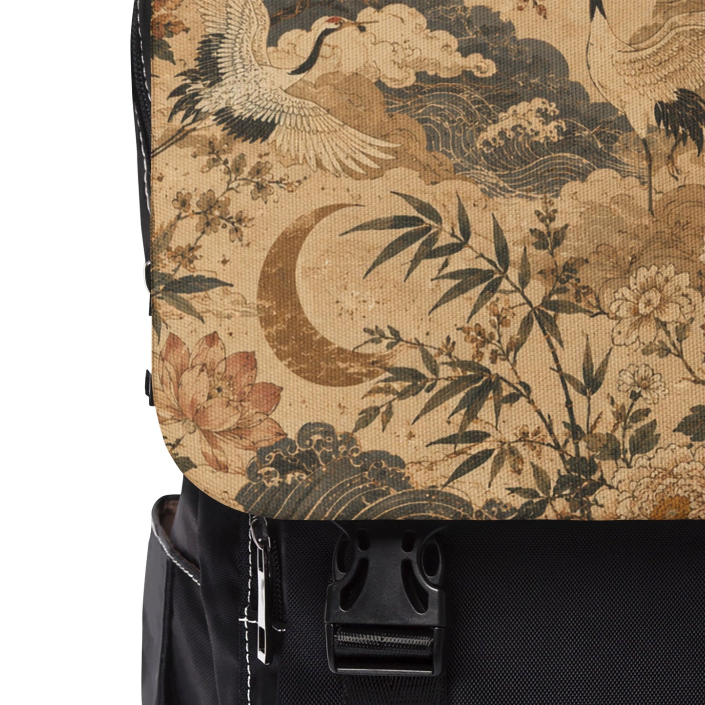 Vintage Japanese Landscape Painting Backpack