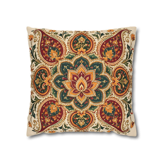 Indian Vintage Floral Mandala Pillowcase Cover
