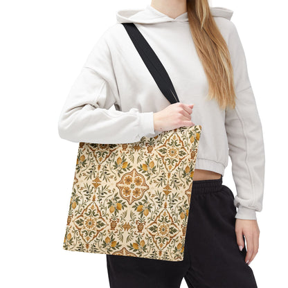 Mediterranean Moroccan Lemon Ornate Tote Bag