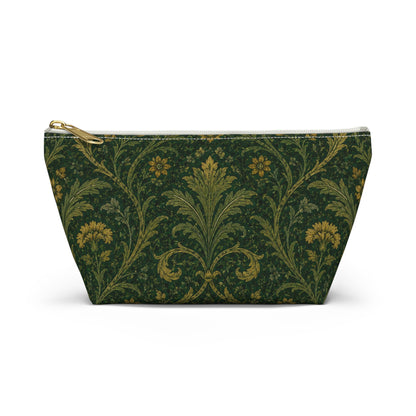 William Morris Forest Green Damask Makeup Accessory Pouch