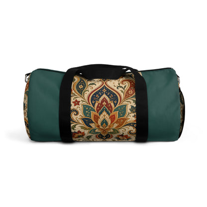 Indian Vintage Indigo Green Bohemian Duffel Gym Bag