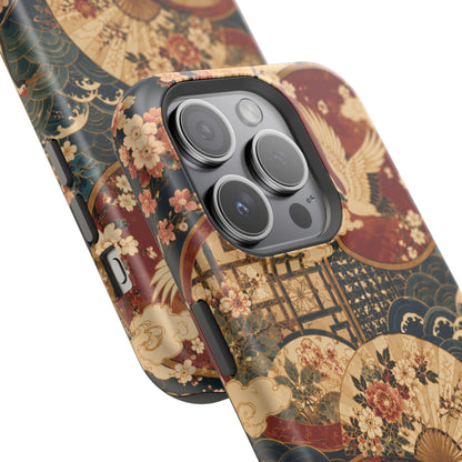 East Asian Floral iPhone Case | Magnetic Impact-Resistant Cases