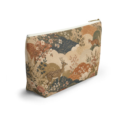 Vintage Japanese Painting Make Up Accessory Bag