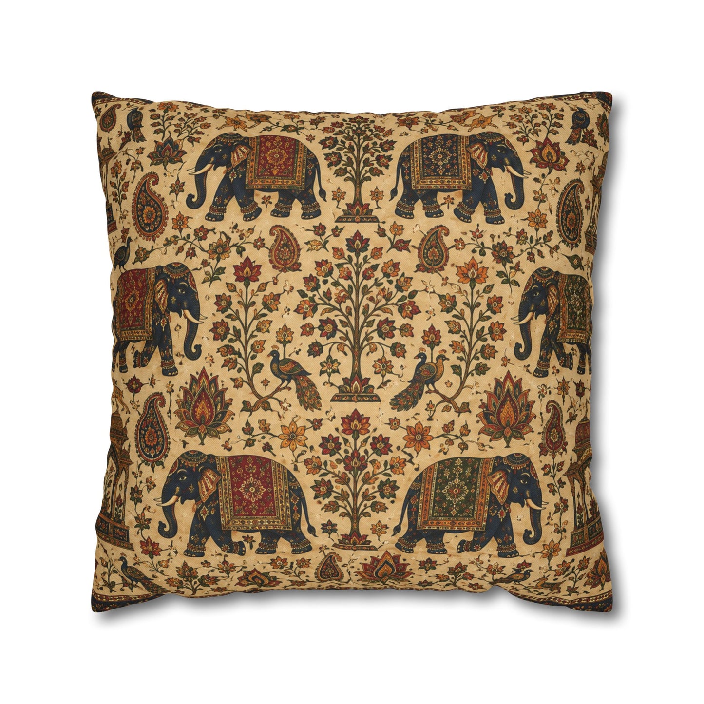 Indian Vintage Traditional Elephant Pillow Case Cover