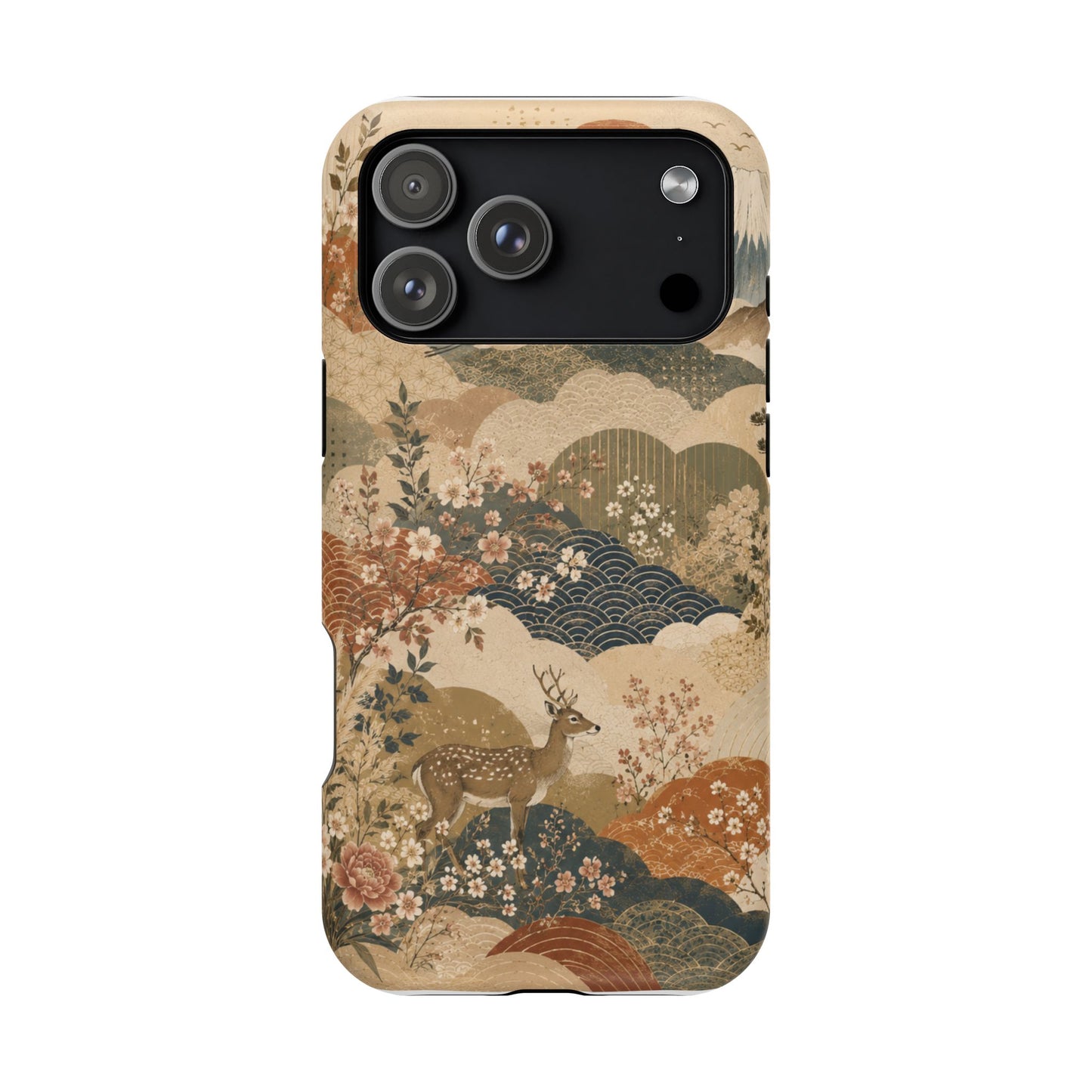 Vintage Japanese Animal Landscape Magnetic Impact-Resistant iPhone Cases