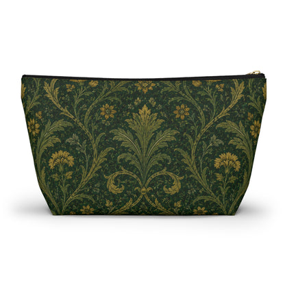 William Morris Forest Green Damask Makeup Accessory Pouch