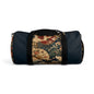 East Asian Floral Crane Navy Blue Duffel Gym Bag