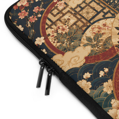East Asian Floral Crane Pillow Case