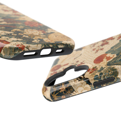 East Asian Vintage Landscape iPhone Case | Magnetic Impact-Resistant Case