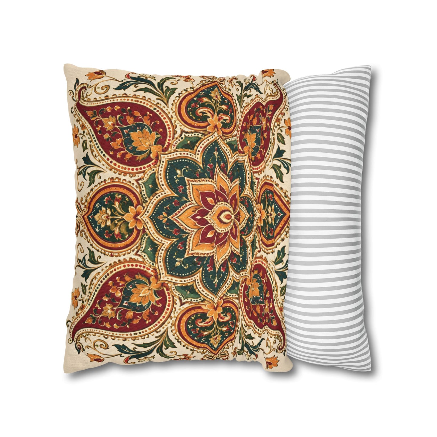 Indian Vintage Floral Mandala Pillowcase Cover