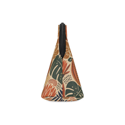 African Tribal Botanical Cacti Leaf Cosmetic Makeup Pouch