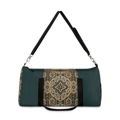 Moroccan Teal Chevron Oriental Gym Duffel Bag