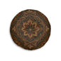 Dark Moroccan Round Tufted Floor Pillow