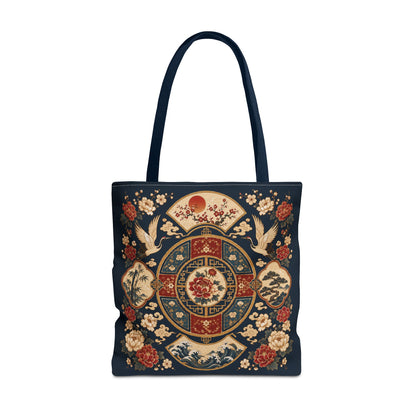 East Asian Vintage Oriental Medallion Full Art Tote Bag