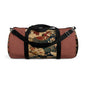 East Asian Floral Crane Salmon Rose Duffel Gym Bag