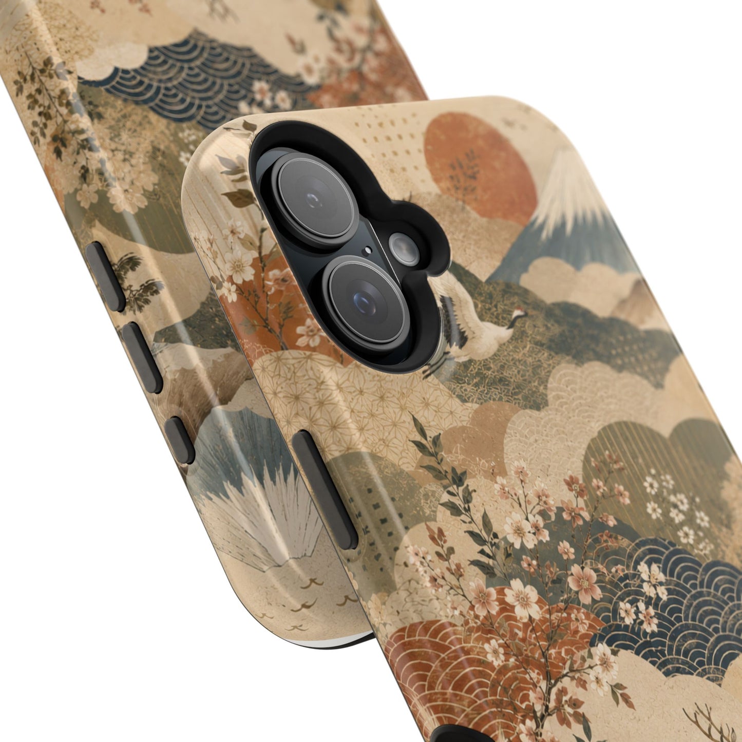 Vintage Japanese Animal Landscape Magnetic Impact-Resistant iPhone Cases
