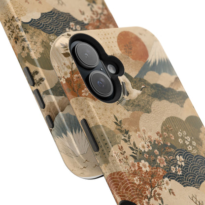 Vintage Japanese Animal Landscape Magnetic Impact-Resistant iPhone Cases