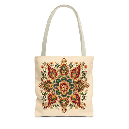 Indian Vintage Floral Mandala Full Art Tote Bag