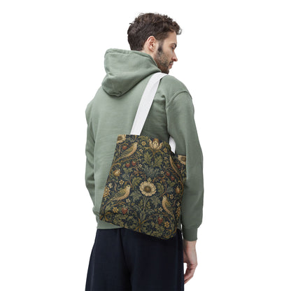 William Morris Vintage Bird Full Art Tote Bag