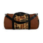 African Tribal Ethnic Silhouette Pattern Gym Duffel Bag