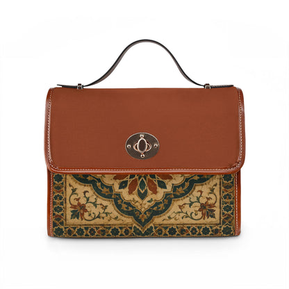 Vintage Moroccan Style Ornate Water Resistant Handbag With Shoulder Straps