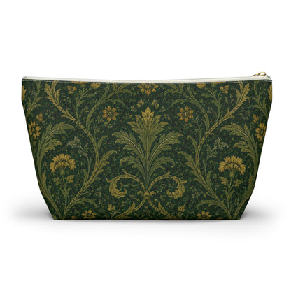 William Morris Forest Green Damask Makeup Accessory Pouch
