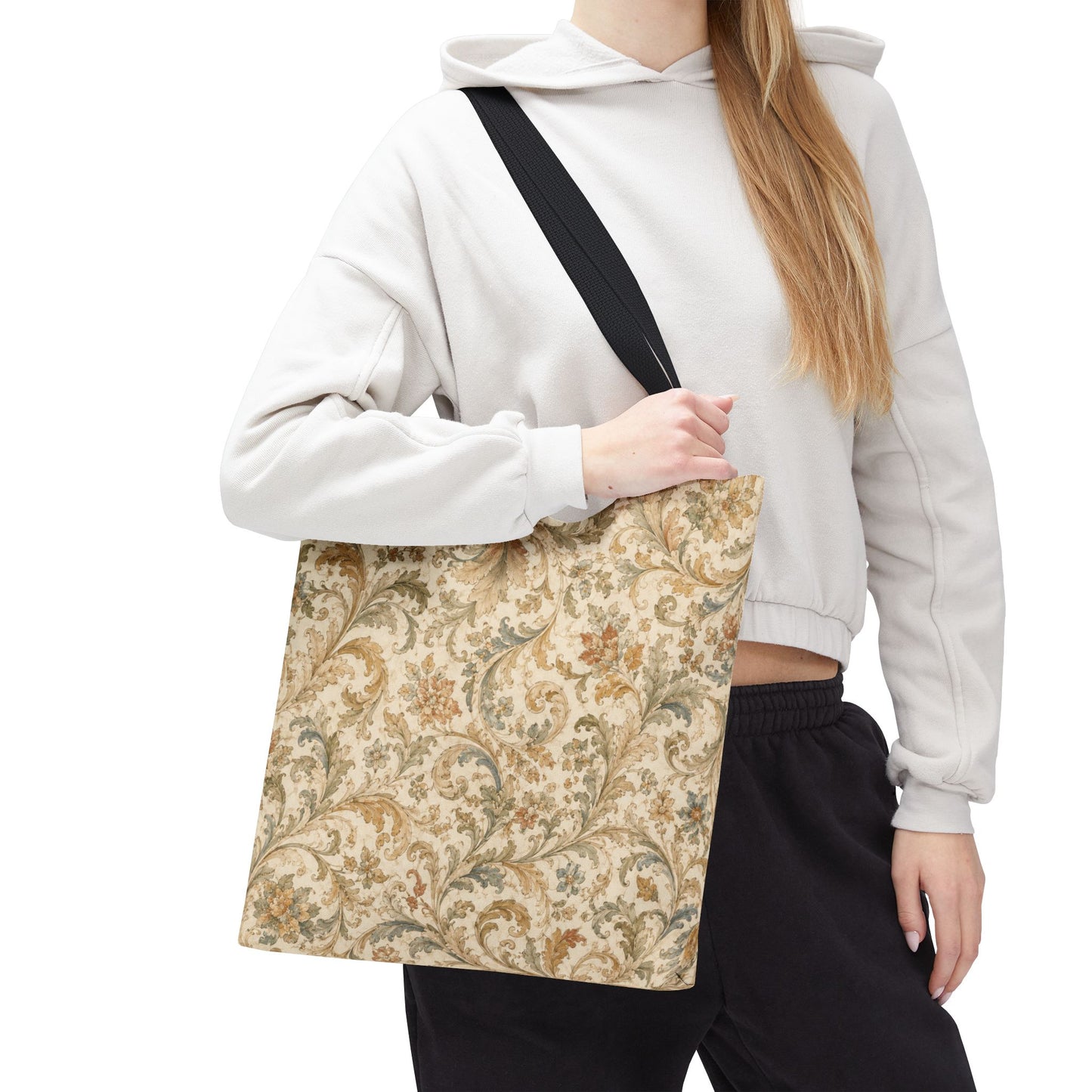 William Morris Floral Scroll Damask Full Art Tote Bag