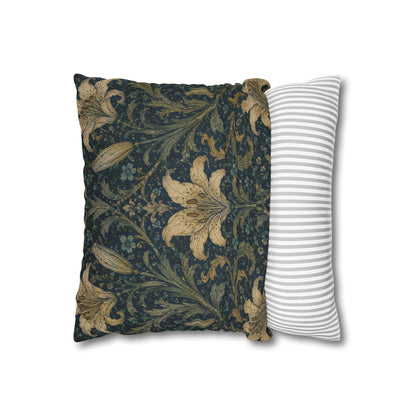 William Morris Damask Floral Lily Pillowcase Cover