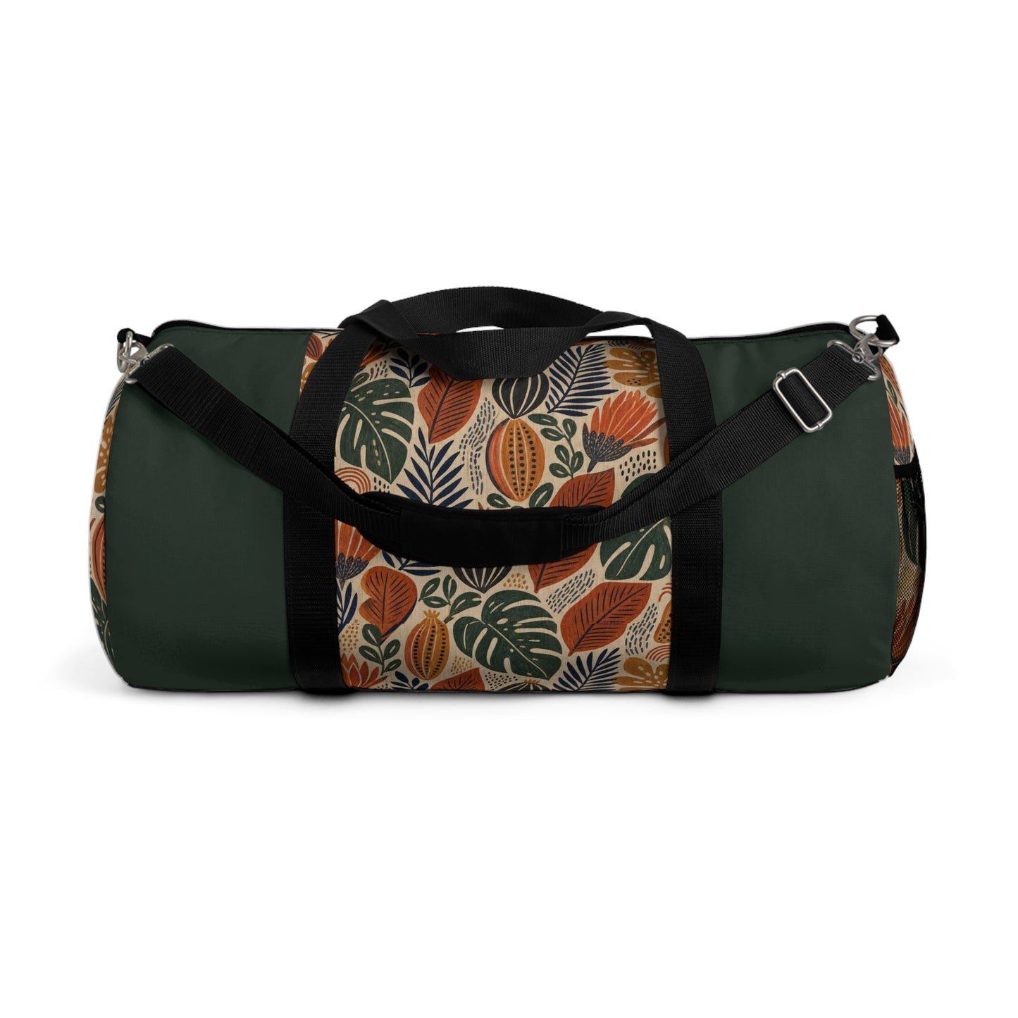 African Tribal Botanical Cacti Leaf Myrtle Green Gym Duffel Bag