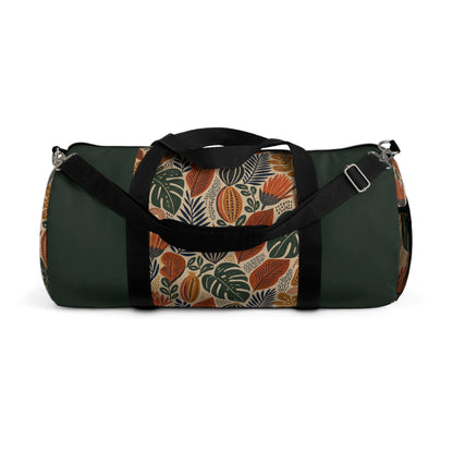 African Tribal Botanical Cacti Leaf Myrtle Green Gym Duffel Bag