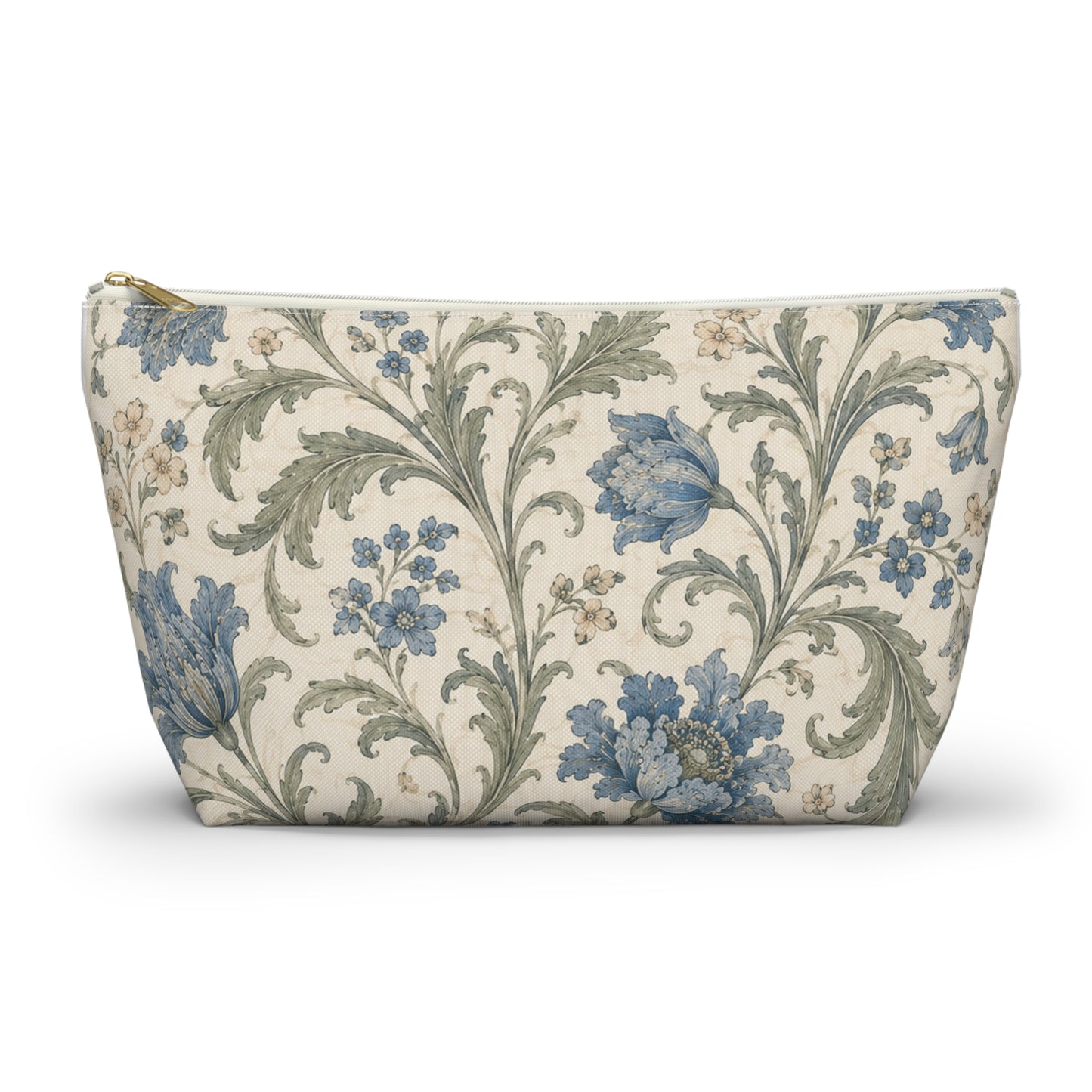 William Morris Floral Blue Makeup Accessory Pouch