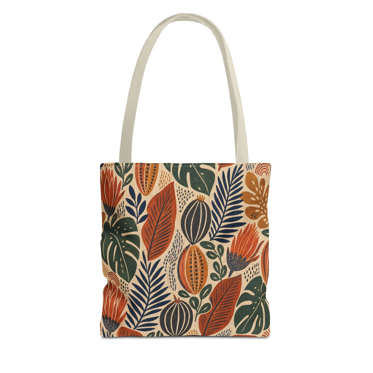 African Tribal Botanical Cacti Leaf Full Art Tote Bag