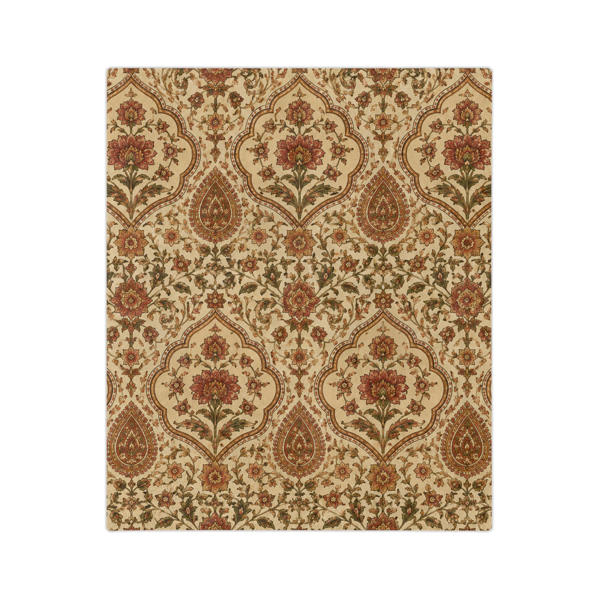 Moroccan Rose Traditional Plush Mircofiber Blanket