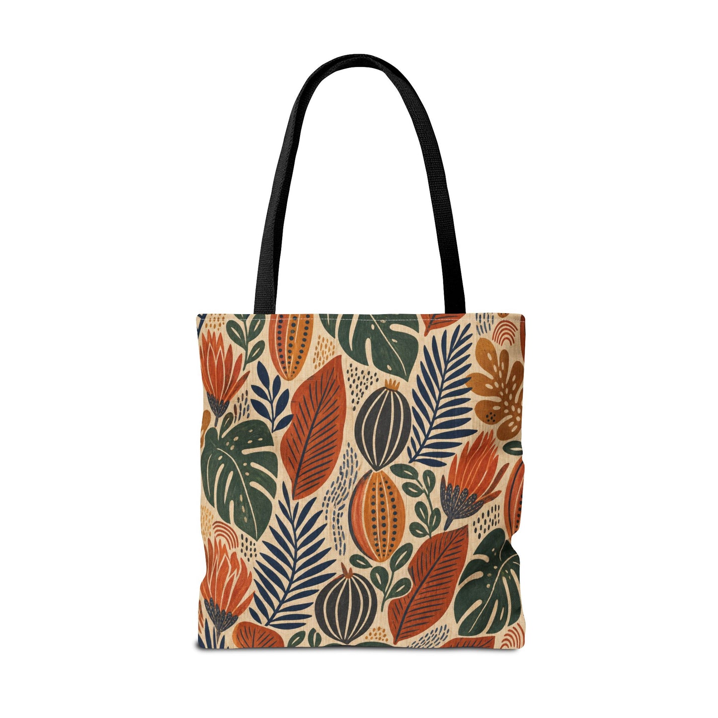 African Tribal Botanical Cacti Leaf Full Art Tote Bag