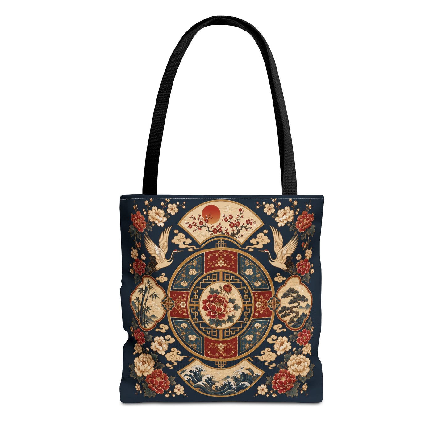 East Asian Vintage Oriental Medallion Full Art Tote Bag