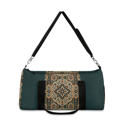 Moroccan Teal Chevron Oriental Gym Duffel Bag