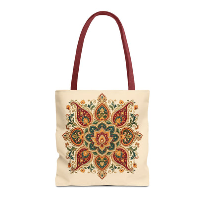 Indian Vintage Floral Mandala Full Art Tote Bag