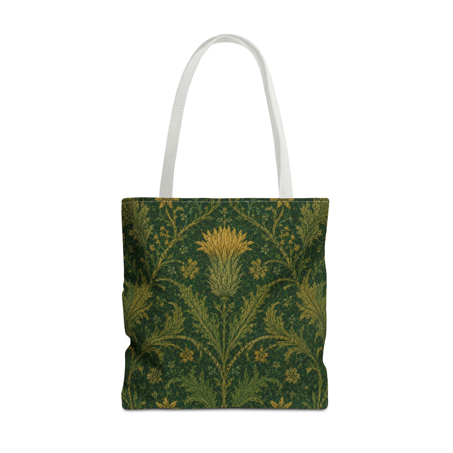 William Morris Forest Green Damask Floral Full Tote Bag