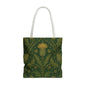 William Morris Forest Green Damask Floral Full Tote Bag