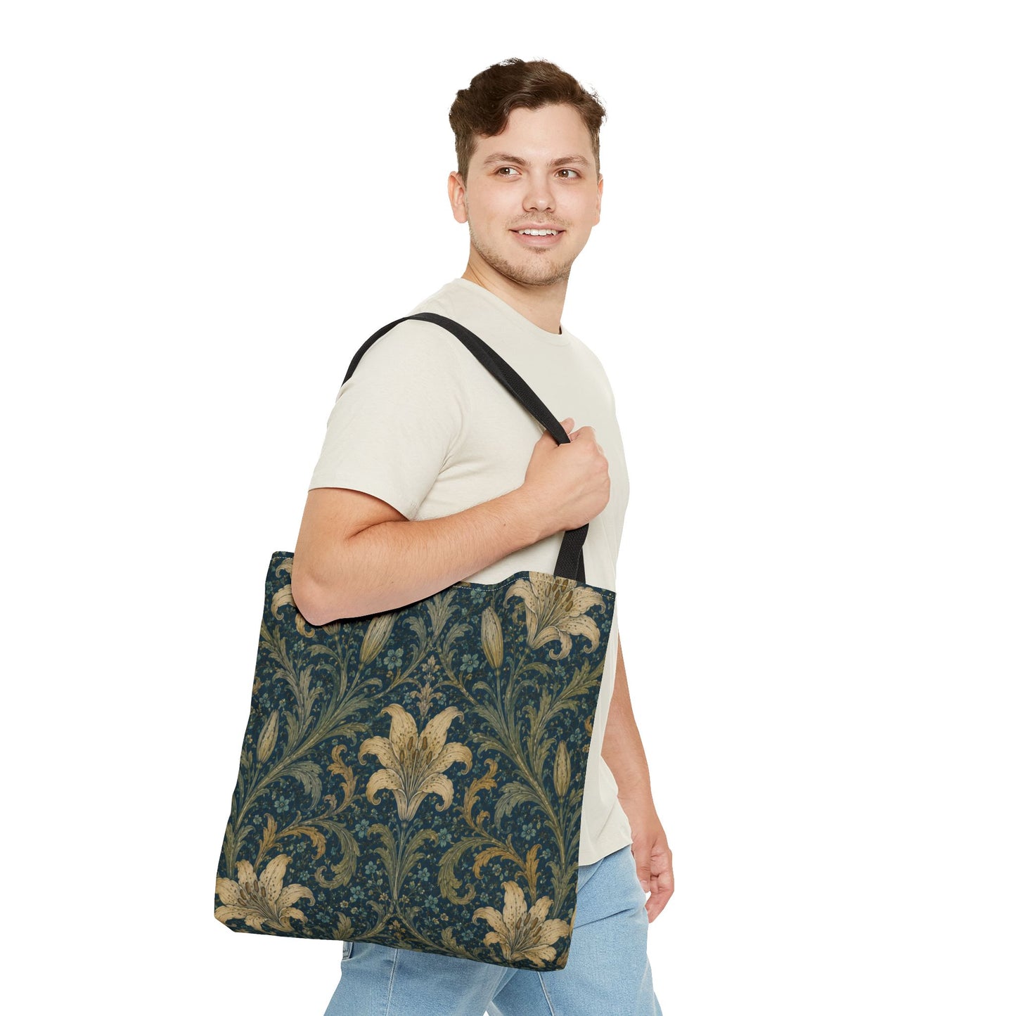 William Morris Damask Floral Full Art Tote Bag