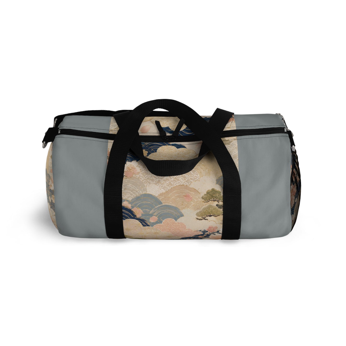 Vintage Japanese Cloudy Blue Wave & Clouds Duffel Bag